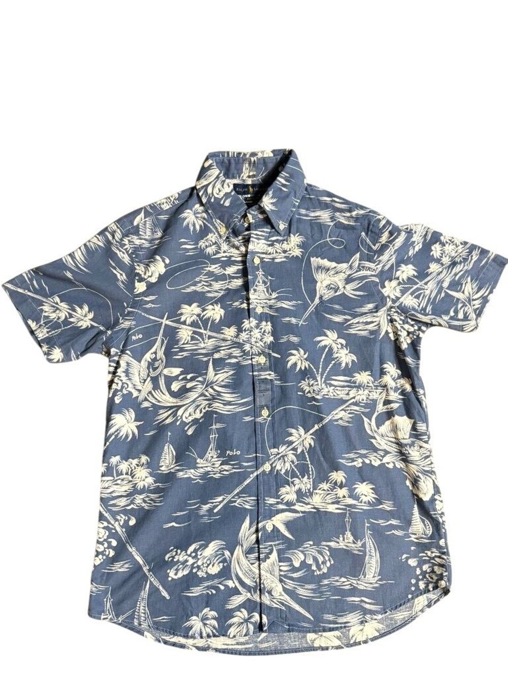 Ralph Lauren RL Prepster Marlin Hawaiian Shirt Men’s Small NWT